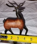 Pier 1 Imports Vintage Iron And Wood Reindeers Set Of 3 Stocking Holders Ect.. Fixed Price $95.00.