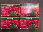 4 Boxes - Multi Merry Brite Christmas 70 Ct String Lights Green Wire 15' Each. Fixed Price $26.00.