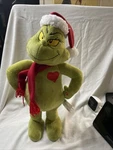 Gemmy The Grinch Christmas Holiday Porch Door Greeter Heart Lights Up 18" Tall. Fixed Price $25.00.