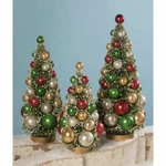 Bethany Lowe - Christmas Traditional Bottle Brush Trees S/3 LC9548. Fixed Price $92.80.