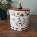 St. Nicholas Square 3" Pillar Candle & Holder Candy Jar Christmas Deck The Halls. Fixed Price $15.00.