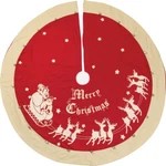 Primitives By Kathy Old World Santa Sleigh Bells Red 52" Christmas Tree Skirt. Fixed Price $62.95.