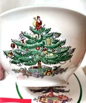 Spode Christmas Tree Nut 5.5" Bowl With Original Box S3324-W Mint. Fixed Price $25.00.