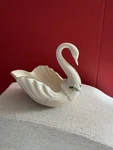 Lenox Holly Berry Small Swan - Christmas Candy Bowl / Trinket Dish 5 Inch. Fixed Price $24.00.