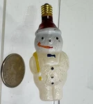 Snowman Figural Light Bulb Japan Milk Glass C6 Christmas Lamp LS29. Fixed Price $16.00.