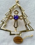 Crystal Delight Crucifix 24KT Gp Colorful Austrian Ornament Holiday Tree. Fixed Price $9.99.