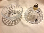 Holiday Magic Christmas Ornament Candy Dish St. George Fine Lead CRYSTAL-6" Tall. Fixed Price $39.78.