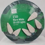 Home Accents Holiday 150 Warm White Faceted C6 Christmas Lights -new Sealed!. Fixed Price $17.96.