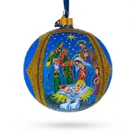 Sacred Nativity Gathering Glass Ball Ornament 4 Inches. Fixed Price $28.35.