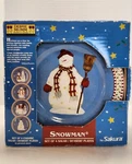 Sakura Debbie Mumm Snowman 8" Dessert Or Salad Plates Set Of 4 Ceramic. Fixed Price $19.98.