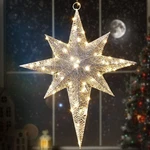 24 Inch Christmas Glitter Bethlehem Star Large Led Outdoor Xmas Lights White. Fixed Price $57.89.