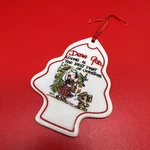 Dear God Kid Porcelain Christmas Ornament Giving Best Part Tree Girl Dog (X1). Fixed Price $7.99.