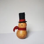 Meadowbrook Gourds Hand-crafted Snowman In Top Hat Scarf Ws-a Approx 5.5". Fixed Price $14.95.