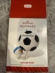 Hallmark Keepsake 2014 Soccer Star Christmas Ornament With Original Box. Fixed Price $6.90.