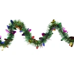 Northlight 50' X 2" Greenmulti-color Christmas Bulb Wrapped Tinsel Garland. Fixed Price $22.49.