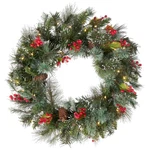 National Tree 24" Pre-lit Crestwood Spruce Christmas Wreath With White Lights. Fixed Price $93.40.