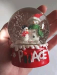 Snowman Globe Christmas Red Peace Holiday Decor. Fixed Price $12.99.