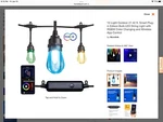 Novolink 12 Bulb Outdoor 27' Smart Led String Light Color Changing Rgbw. Fixed Price $45.00.
