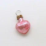 Valentines Day Ornament Pink Glass Heart Germany. Fixed Price $14.95.