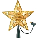 Gerson Company 9 Inch Electric Lighted 3D Golden Star Tree Topper With 10 Lights. Fixed Price $29.98.