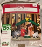 Holiday Time 7 Ft Holy Family Nativity Scene Airblown Inflatable Christmas Read. Fixed Price $55.99.