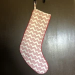 Crate & Barrel Reilly Red Christmas Stocking-chevron Design Farmhouse. Fixed Price $19.99.