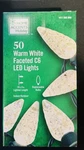 Home Accents Holiday 50 Warm White Faceted C6 Led String Lights Christmas. Fixed Price $17.49.