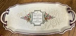 Embossed Christmas Holiday Grasslands Road Snowflake Serving Tray Trinket. Fixed Price $14.00.