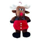 1985 Rennoc Santa Best 3D Brown Reindeer Plush Christmas Stocking 21" Vtg. Fixed Price $19.99.