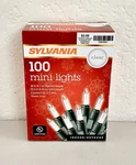 New Sylvania 100 Mini Lights Incandescent On Green Wire 20FT Indoor/outdoor. Fixed Price $8.37.
