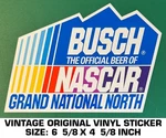 Busch Grand National North - Nascar Vintage Original Decal Sticker. Fixed Price $9.50.