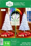 6.5' Pre-lit Madison Pine White Artificial Christmas Tree W/color-changing Led. Fixed Price $129.99.