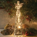 Led Lighted Mercury Glass Angel Figurine Christmas Holiday Tabletop Home Decor. Fixed Price $33.98.