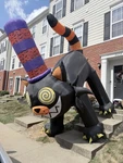 Gemmy 12 Ft Halloween Colossal Size Black Cat W/ Tall Hat Airblown Inflatable. Fixed Price $299.99.