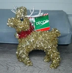 Christmas House Gold Tinsel Reindeer Ornament Nwt. Fixed Price $15.88.
