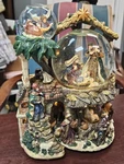 Kirkland Musical Christmas Waterglobe With Revolving Base Nativity Scene Theme. Fixed Price $80.00.