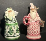 Lot Of Jim Shore Santa Claus Ornament/bell Figurines 2004 #117695 & #117694. Fixed Price $44.95.