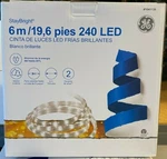 Ge Staybright 240-LIGHT 19.6-FT White Integrated Led Christmas Tape Lights. Fixed Price $28.99.