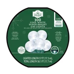 100-COUNT Cool Whiteled Super Bright G30 Christmas Lights With Green Wire, 58.1'. Fixed Price $49.95.