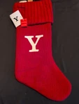 Wondershop Christmas Stocking Deep Red Knit, Y Initial Design Nwt. Fixed Price $15.00.