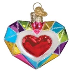 Old World Christmas Faceted Heart Glass Blown Ornament For. Fixed Price $33.99.