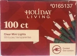 Holiday Living 100 Count Mini String Christmas Lights Clear Indoor Outdoor Link. Fixed Price $12.00.