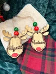 Personalized Reindeer Christmas Ornament/rudolph Ornament/family. Fixed Price $9.00.