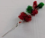 Ashland Christmas Holiday Pick Red Green Glitter Sparkle Balls New. Fixed Price $7.95.