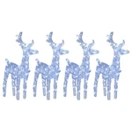 Christmas Reindeers 4 Pcs Lighting With 160 Leds Cold White Acrylic Vidaxl. Fixed Price $134.99.