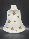 Vintage Lefton Christmas Holly Bell Candy Dish 8191 8". Fixed Price $10.40.