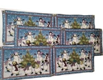 Snowman Placemats Tapestry Table Holiday Christmas Winter Multicolor Tree 6. Fixed Price $19.99.
