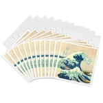 3DROSE Hokusai Great Wave Off Kanagawa Greeting Cards - 6X6IN, Set 12. Fixed Price $18.23.