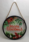 Merry Christmas Round Acrylic Print MTX66443 Multi-color Door Wall Hanging. Fixed Price $16.22.