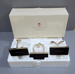 Pottery Barn Silver Plated Christmas Stocking Holders Joy. Fixed Price $64.99.